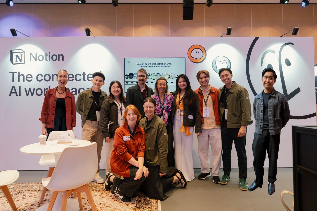 Notion booth at SuperAI, Singapore.